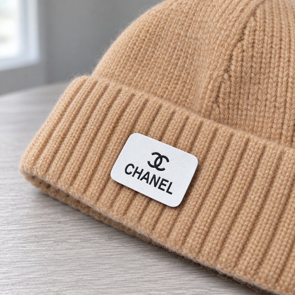 CHANEL Camel Bunny Ear Knit Beanie - Picture 5 of 6
